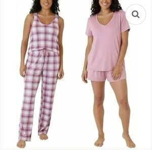 Eddie Bauer XXL 4-Piece PJ Set Shirt Tank Top Shorts Pants Sleepwear Lounge NIP